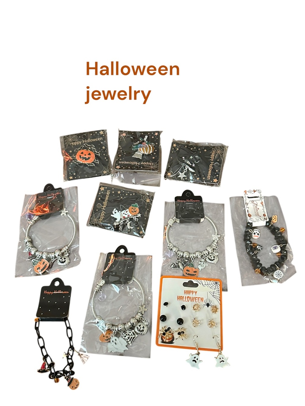 Halloween  Jewlery Charm Bracelets, Earrings & brooches bundle